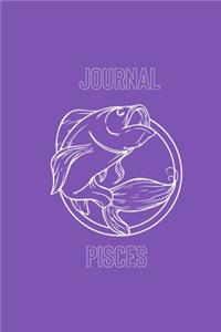 Pisces Journal: Zodiac Positive Diary Journal Lined Composition Notebook Inspirational (100 pages, 6x9, lined)