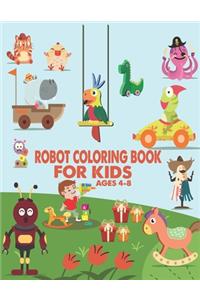 Robot Coloring Book For Kids Ages 4-8