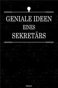 Geniale Ideen eines Sekretärs Notizbuch