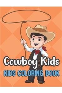 Cowboy Kids Kids Coloring Book
