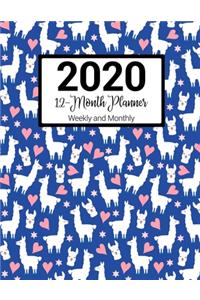 2020 12-Month Planner Weekly and Monthly