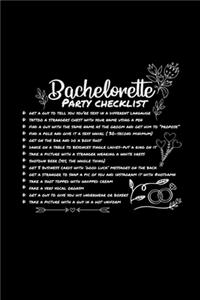 Bachelorette party checklist