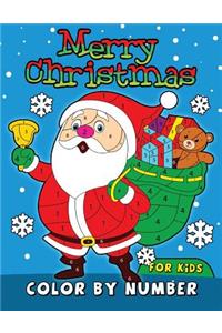 Merry Christmas Color by Number for Kids
