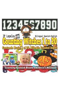 Counting Witches 1 to 20. Bilingual Spanish-English