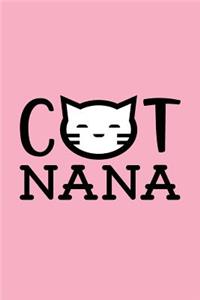 Cat Nana: Cat Journal, Diary, Notebook for Cat Lover, Pink, Lightly Lined, 110 Pages, Perfect for Notes, Journaling, Mother's Day and Christmas Gifts