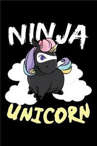 Ninja Unicorn: College Ruled Line Paper Blank Journal to Write in - Lined Writing Notebook for Middle School and College Students