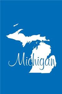 Michigan - Cobalt Blue Lined Notebook with Margins