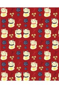 Journal Notebook Chinese Waving Cats Pattern 5