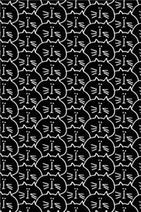 Journal Notebook For Cat Lovers Crowd of Cats Pattern 8