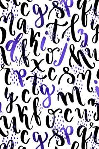 Bullet Journal Notebook Sparkly Letters Pattern 13