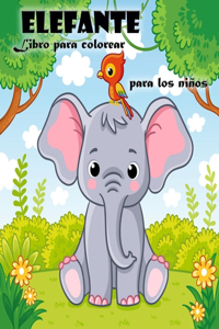 Libro para colorear de elefantes para niños de 3 a 6 años