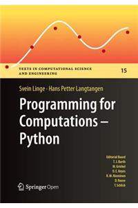 Programming for Computations: Python