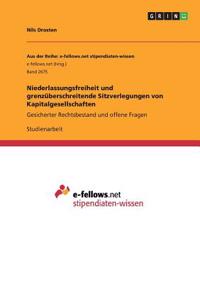 Niederlassungsfreiheit und grenzüberschreitende Sitzverlegungen von Kapitalgesellschaften