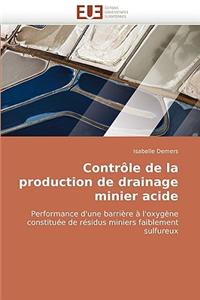 Contr�le de la Production de Drainage Minier Acide