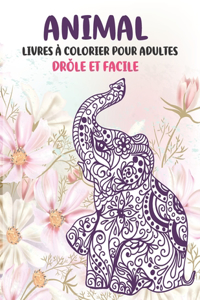 Livres à colorier pour adultes - Drôle et facile - Animal
