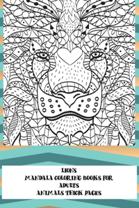 Mandala Coloring Books for Adults Thick pages - Animals - Lions