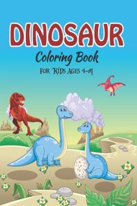 Dinosaur Coloring Book for Kids Ages 4-8!