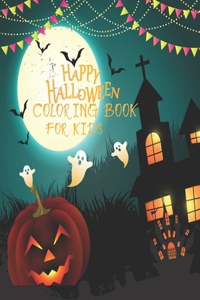 Happy Halloween Coloring Book For Kids