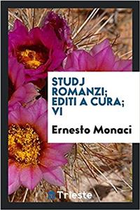 Studj romanzi; editi a cura; VI