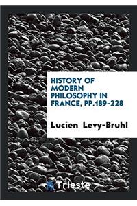 History of Modern Philosophy in France, Pp.189-228