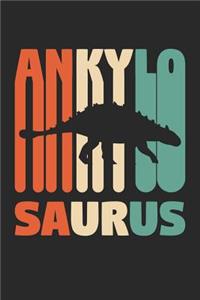 Dinosaur Notebook 'Retro Ankylosaurus' - Paleontology Gift - Journal for Dino Lover - Paleontologist Diary