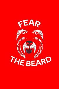 Fear The Beard: Lined Journal - Fear The Beard Schnauzer Funny Dog Dog Mom Dad Gift - Red Ruled Diary, Prayer, Gratitude, Writing, Travel, Notebook For Men Women