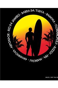 Brazil Surf Fan Notebook