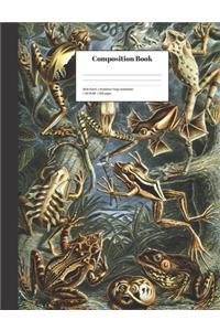 Composition Book Wide-Ruled Amphibian Frogs Underwater