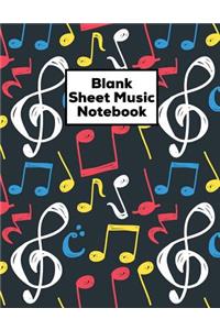 Blank Sheet Music Notebook
