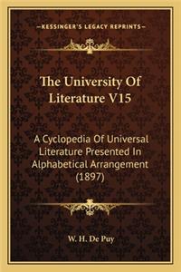 The University Of Literature V15