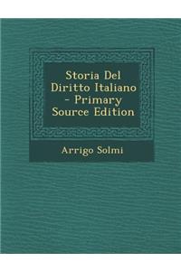 Storia Del Diritto Italiano