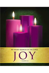 Joy Advent Candles Sunday 3 Bulletin, Large (Pkg of 50)