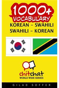 1000+ Korean - Swahili Swahili - Korean Vocabulary