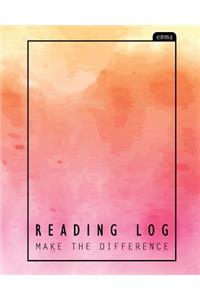 Reading Log: Sweet & Juicy Pink Pastel Book Lovers Journal: 110 Pages with Book Rating Stars Inside