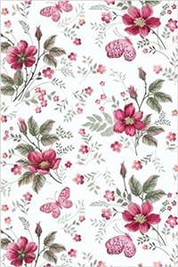 Pink Flowers and Butterfly Journal