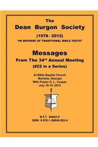 The Dean Burgon Society Message Book 2012