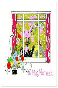Birds at the Window Mother's Day Greeting Card