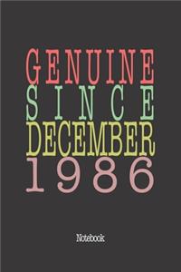 Genuine Since December 1986