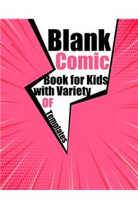 Blank Comic Book for Kids with Variety of Templates