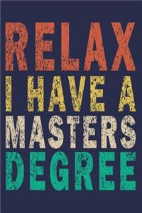 Relax I Have A Masters Degree