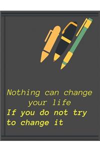 Nothing can change your life If you do not try to change it