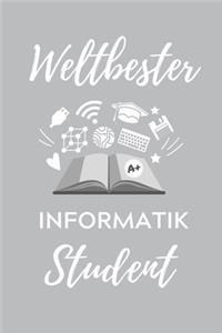 Weltbester Informatik Student: A5 Geschenkbuch PUNKTIERT für Informatik Studenten - Programmierer - Geschenkidee Abitur Schulabschluss - Vorlesungsbeginn - Studium - Erstis