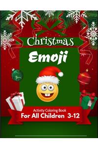 Christmas Emoji Activity Coloring Book for Children 3-12