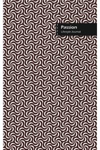 Passion Lifestyle Journal, Blank Write-in Notebook, Dotted Lines, Wide Ruled, Size (A5) 6 x 9 In (Brown)