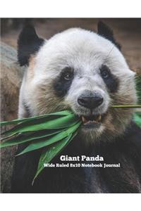 Giant Panda Wide Ruled 8x10 Notebook Journal