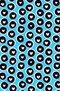 Bullet Journal Notebook Hearts in Circles Pattern 2