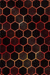 Bullet Journal Notebook Polka Dots and Hexagons Pattern 5