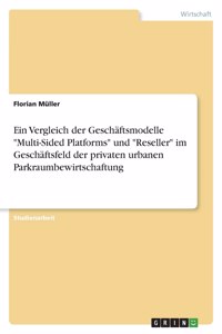 Vergleich der Geschäftsmodelle Multi-Sided Platforms und Reseller im Geschäftsfeld der privaten urbanen Parkraumbewirtschaftung