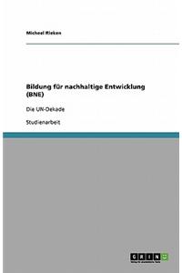 Bildung für nachhaltige Entwicklung (BNE)