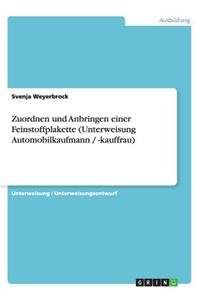 Zuordnen und Anbringen einer Feinstoffplakette (Unterweisung Automobilkaufmann / -kauffrau)